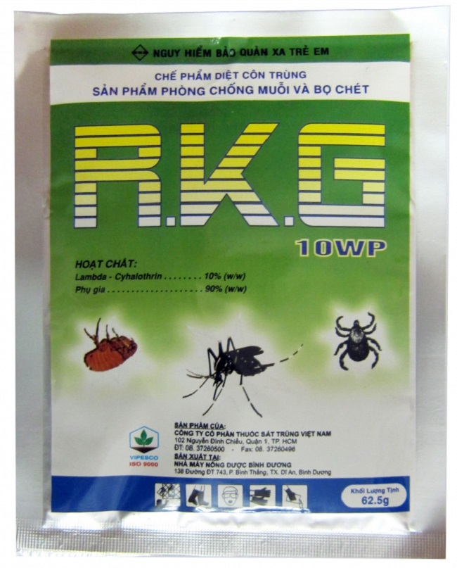 Thuốc diệt muỗi và diệt côn trùng RKG 10WP